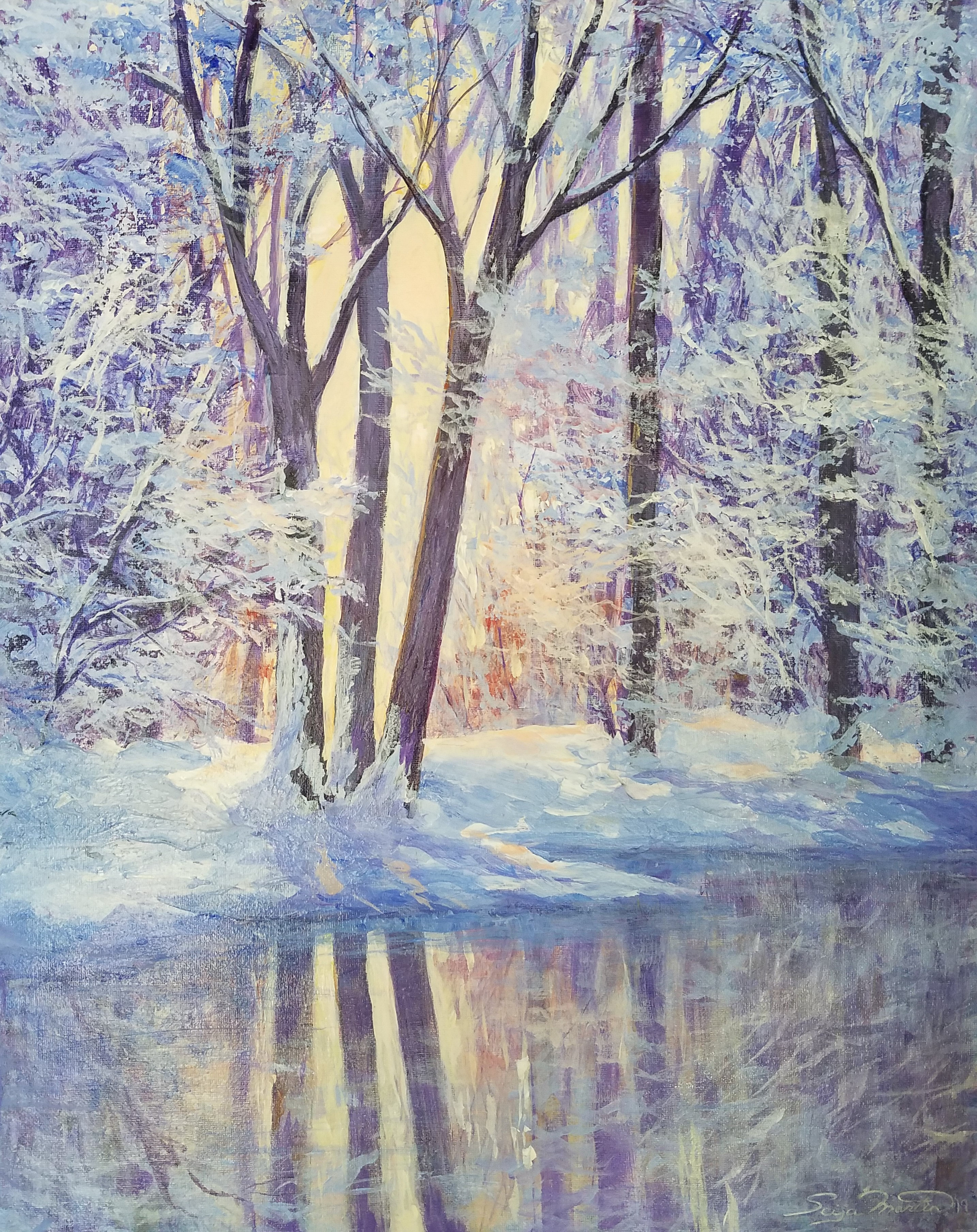 Early Snow Oil Painting By Seija Martin At Art Works Richmond